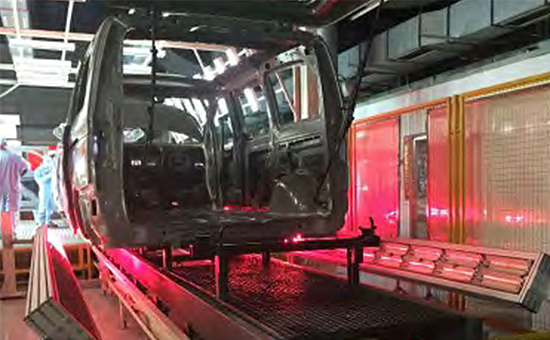 Infrared baking after spraying wax